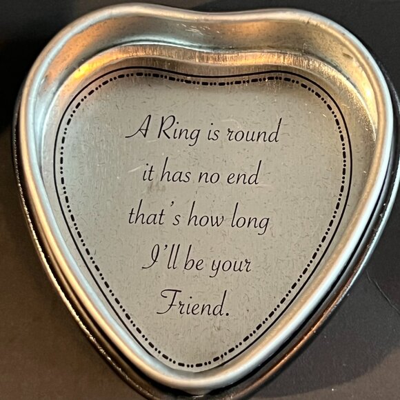 Brighton‎ Magnetic Notepad and EMPTY Heart Shaped Tin Black/White Damask … - Picture 3 of 9